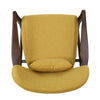 Keya Accent Chair Mustard Yellow Fabric Button Tufted Back Accent Pillow By Casagear Home BM321650