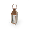 Gima 16 Inch Lantern Rose Gold Stainless Steel Square Tempered Glass By Casagear Home BM321665