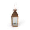 Gima 16 Inch Lantern Rose Gold Stainless Steel Square Tempered Glass By Casagear Home BM321665