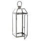 Hari 18 Inch Lantern Silver Stainless Steel Wire Handle Tempered Glass By Casagear Home BM321667