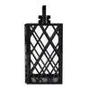 Dove 18 Inch Lantern Lattice Black Stainless Steel Tempered Glass By Casagear Home BM321669