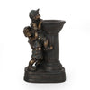 Kika Fountain with 2 Boys Climbing a Pillar Polyresin Finish 31 Inch Tall By Casagear Home BM321675