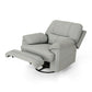 Power Recliner Chair with Swivel USB Port Light Gray Faux Leather By Casagear Home BM321691