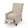 Manual Recliner Lounge Chair Modern Compact Design Pushback Wheat Fabric By Casagear Home BM321692