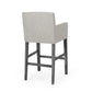 Counter Height Chair Set of 2 H-Frame Base Rubberwood Light Gray Fabric By Casagear Home BM321710