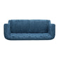 Kyle Sofa 75 Inch Classic Turned Wood Legs Button Tufted Light Blue By Casagear Home BM321715