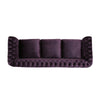 Feji Sofa 85 Inch Button Tufted Nailhead Trim Blackberry Purple Velvet By Casagear Home BM321717