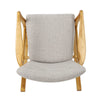 Jamy Rocking Chair Button Tufted Brown Birch Wood Wheat Gray Polyester By Casagear Home BM321736