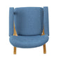 Erika Rocking Chair Mid-Century Rubberwood Button Tufted Cool Blue By Casagear Home BM321739