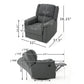 Zune Manual Glider Recliner Chair Swivel Ergonomic Design Charcoal Gray By Casagear Home BM321742