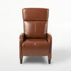 Pushback Recliner Chair Plush Cushioned Hazelnut Brown Faux Leather By Casagear Home BM321749