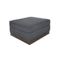 Jeni Ottoman Modern 39 Inch Corner Blocks Solid Wood Gray Polyester By Casagear Home BM323329