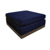 Jeni Ottoman Modern 39 Inch Corner Blocks Solid Wood Blue Polyester By Casagear Home BM323333