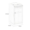 Carriage House Trash Box 34 Inch Mahogany Off White Dark Brown by Casagear home