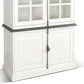 Orso Accent Sideboard Buffet and Hutch 2 Glass Doors Shelves White BM325268