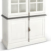 Orso Accent Sideboard Buffet and Hutch 2 Glass Doors Shelves White BM325268