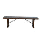 Flint Dining Bench with Turnbuckles 70’’ Dark Brown Mahogany Wood BM325295