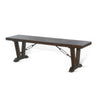 Flint Dining Bench with Turnbuckles 70’’ Dark Brown Mahogany Wood BM325295