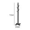 Rena Coat Hat Rack Stand 8 Wood Stems 72’’ Rustic Black Mahogany BM325365