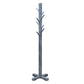 Rena Coat, Hat Rack Stand with 8 Wood Stems, 72" Ocean Blue Mahogany