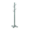 Rena Coat, Hat Rack Stand, 8 Wood Stems, 72" Rustic Green Mahogany