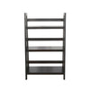 Dory Foldable Bookcase 3 Storage Shelves 48’’ Black Mahogany Wood BM325376