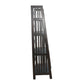 Dory Foldable Bookcase 4 Storage Shelves 60’’ Black Mahogany Wood BM325377