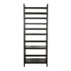 Dory Foldable Bookcase 5 Storage Shelves 72’’ Black Mahogany Wood BM325378