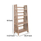 Dory Foldable Bookcase 4 Storage Shelves 60’’ Brown Mahogany Wood BM325380