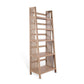 Dory Foldable Bookcase, 5 Storage Shelves, 72" Brown Mahogany Wood