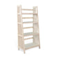 Dory Foldable Bookcase, 4 Storage Shelves, 60" White Mahogany Wood