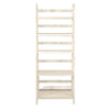 Dory Foldable Bookcase 5 Storage Shelves 72’’ White Mahogany Wood BM325384