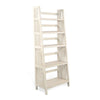 Dory Foldable Bookcase, 5 Storage Shelves, 72" White Mahogany Wood