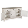 Sain Sideboard Buffet Console 3 Doors 64’’ Taupe White Mahogany BM325392