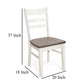 Dean Dining Chair Set of 2 Ladderback Design White Mahogany Wood BM325393