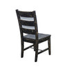 Rena Dining Chair Set of 2 Ladderback and Wood Seat Black Mahogany BM325418