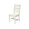 Rena Dining Chair Set of 2 Ladderback Rustic Off-White Mahogany Wood BM325419