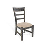 Rena Side Dining Chair Set of 2, Metal Turnbuckle, Black Mahogany Wood