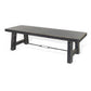 Rena Dining Bench Turnbuckle Accent 64’’ Rustic Black Mahogany Wood BM325424