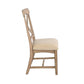 Rena Dining Chair Set of 2 X-Back Design White Beige Mahogany Wood BM325432