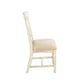 Rena Dining Chair Set of 2 X-Back Design White Sand Mahogany Wood BM325435