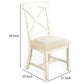 Rena Dining Chair Set of 2 X-Back Design White Sand Mahogany Wood BM325435