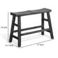 Rena Counter Height Bench 33’’ Rustic Style Black Mahogany Wood Frame BM325438