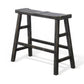 Rena Bar Height Bench Angled Legs 33’’ Rustic Black Mahogany Wood BM325439