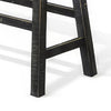 Rena Bar Height Bench Angled Legs 33’’ Rustic Black Mahogany Wood BM325439