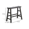 Rena Bar Height Bench Angled Legs 33’’ Rustic Black Mahogany Wood BM325439