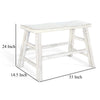 Rena Counter Height Bench 33’’ Rustic White Sand Mahogany Wood Frame BM325444