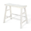 Rena Bar Height Bench 33’’ Rustic White Sand Mahogany Wood Frame BM325445