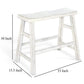 Rena Bar Height Bench 33’’ Rustic White Sand Mahogany Wood Frame BM325445