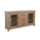 Anva Sideboard Buffet Console, 2 Doors, 3 Drawers, 65" Brown Wood